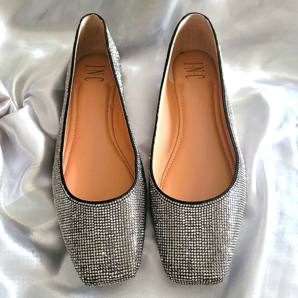 INC  Rhinestone Flats